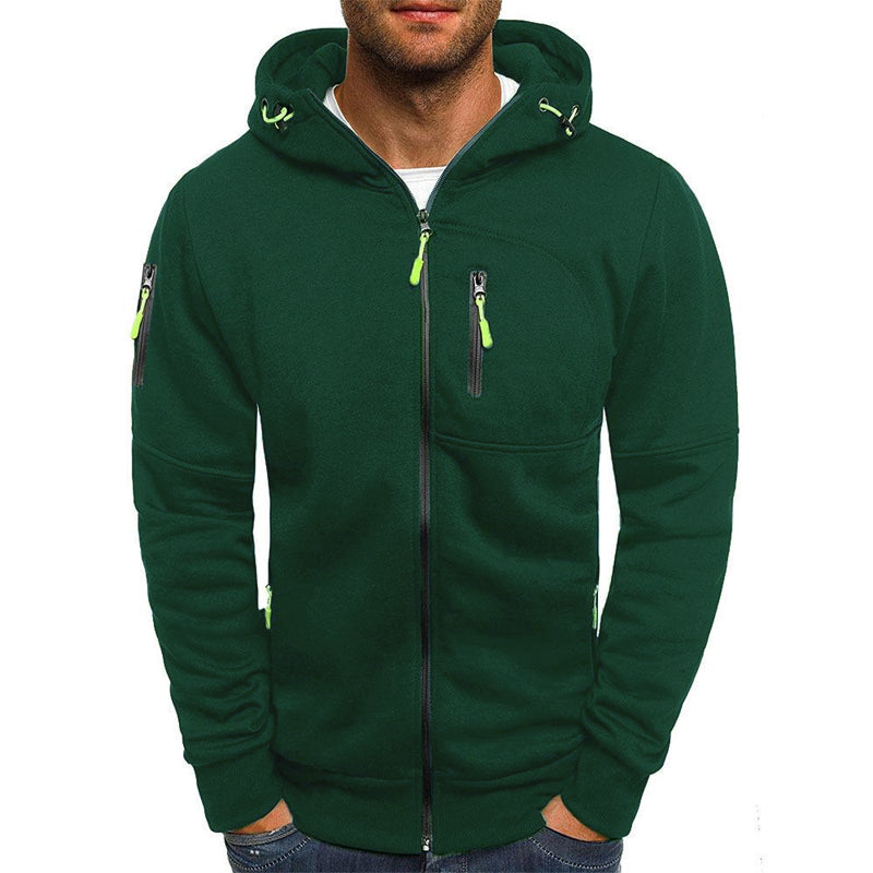 Men's Breathable Zip-Up Hoodie - Comfortable Sweatshirt