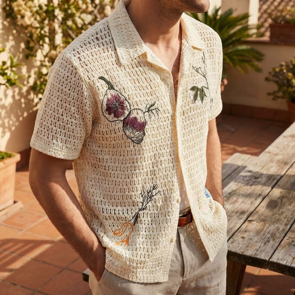 Capri Crochet Polo
