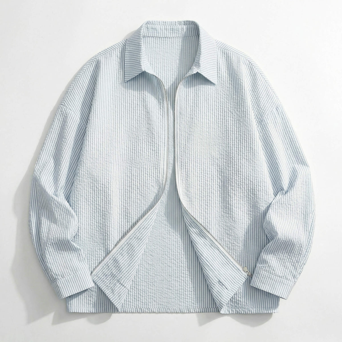 Nantucket Striped Zip-Up Long Sleeve