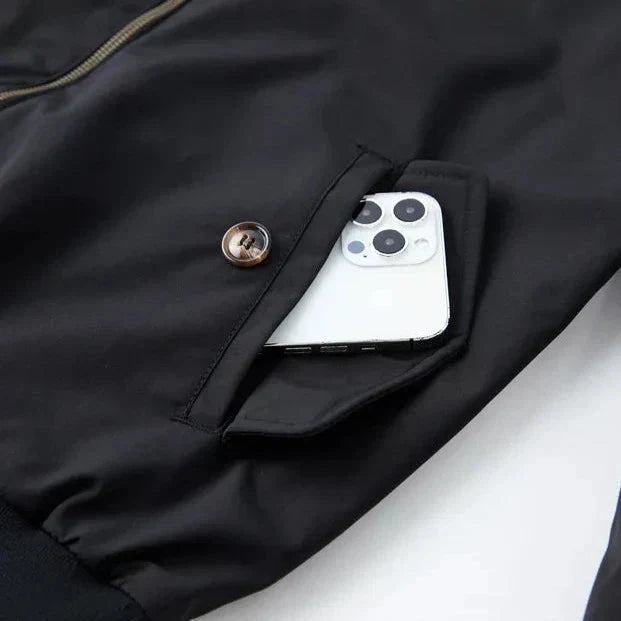Men's Autumn Harrington Bomber Jacket with Zip