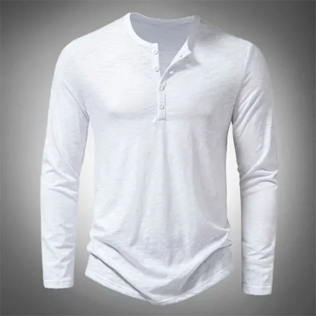 Men's Casual Long Sleeve Half Button Henley Shirt