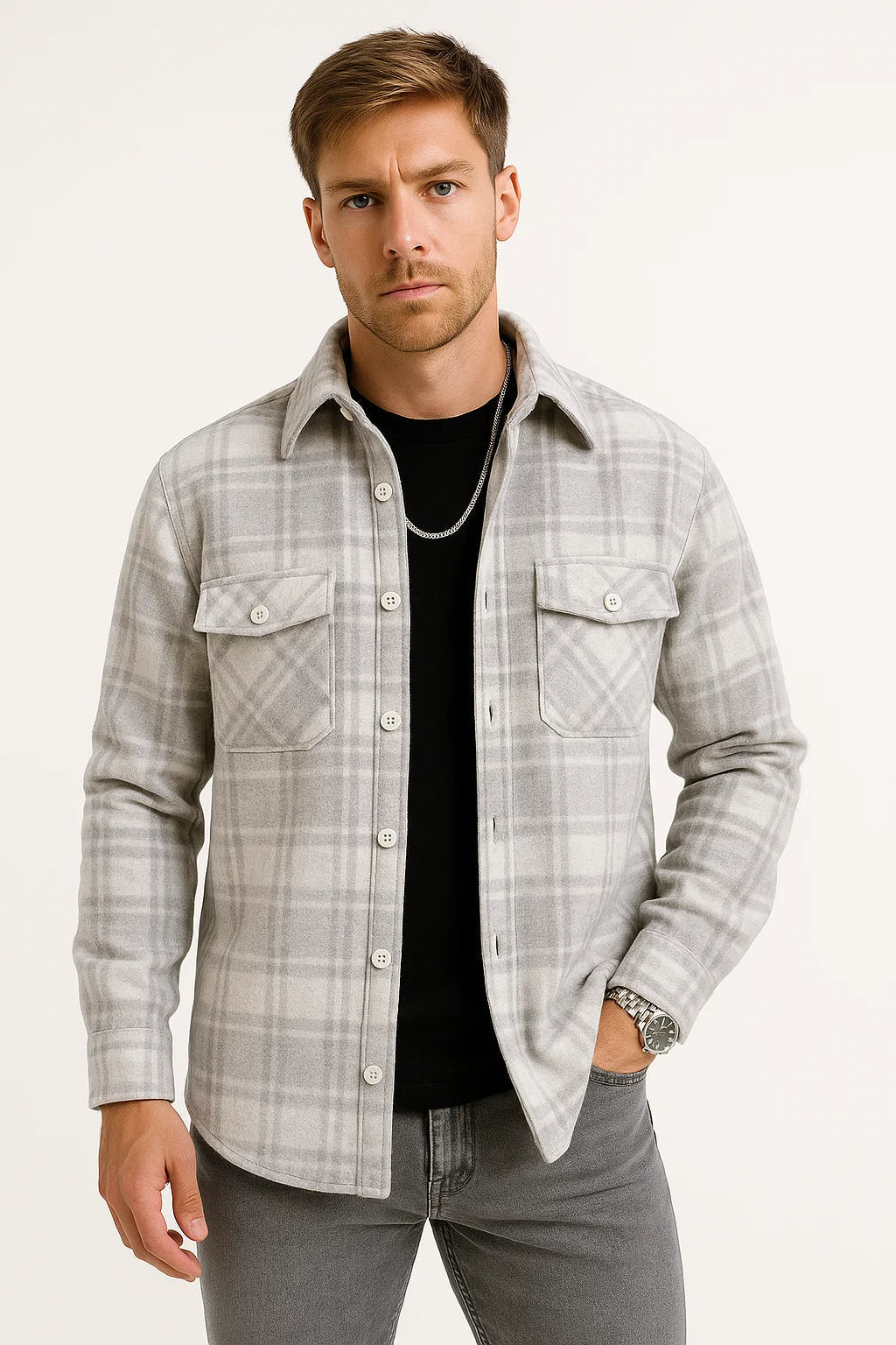 CHECKED WINTER SHIRT FOR MEN