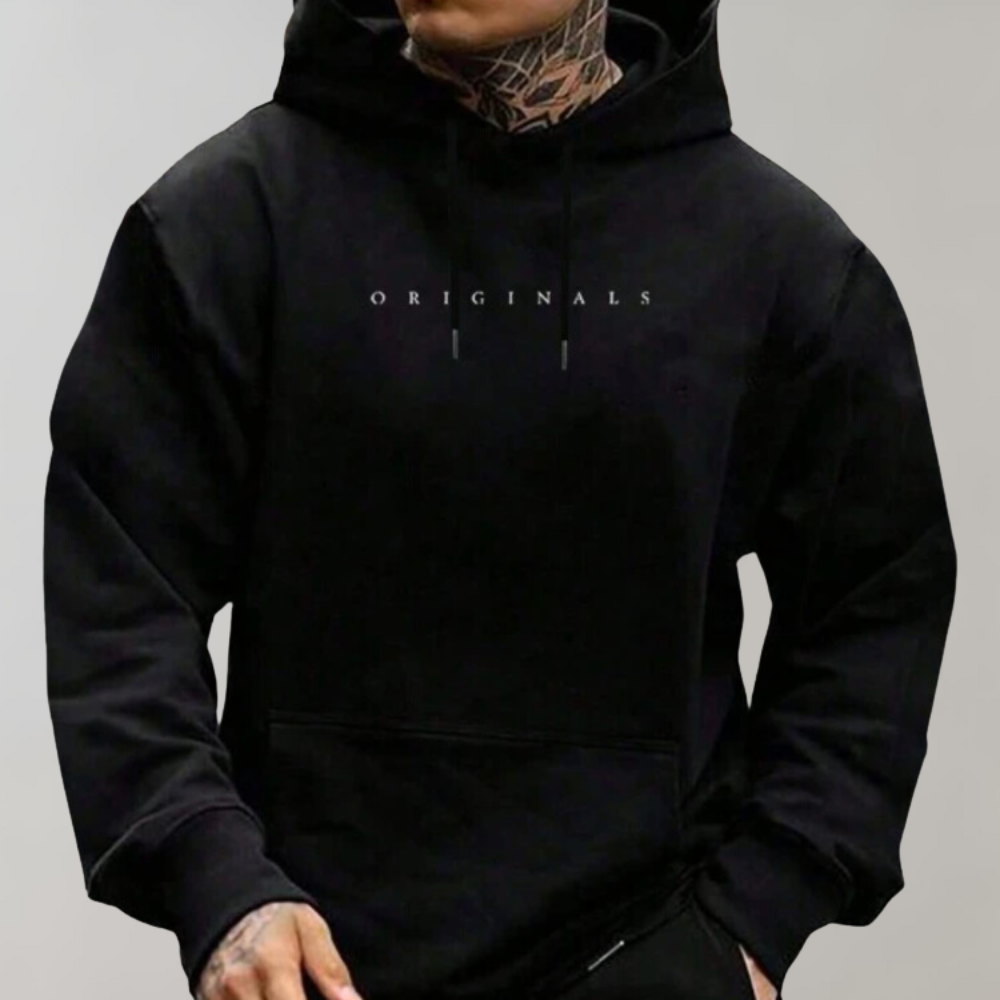 Men's Trendy Pullover Hoodie – Cozy Design with Kangaroo Pocket
