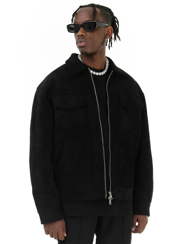 Men's Cargo Jacket with Pockets and Zip – Perfect for Autumn