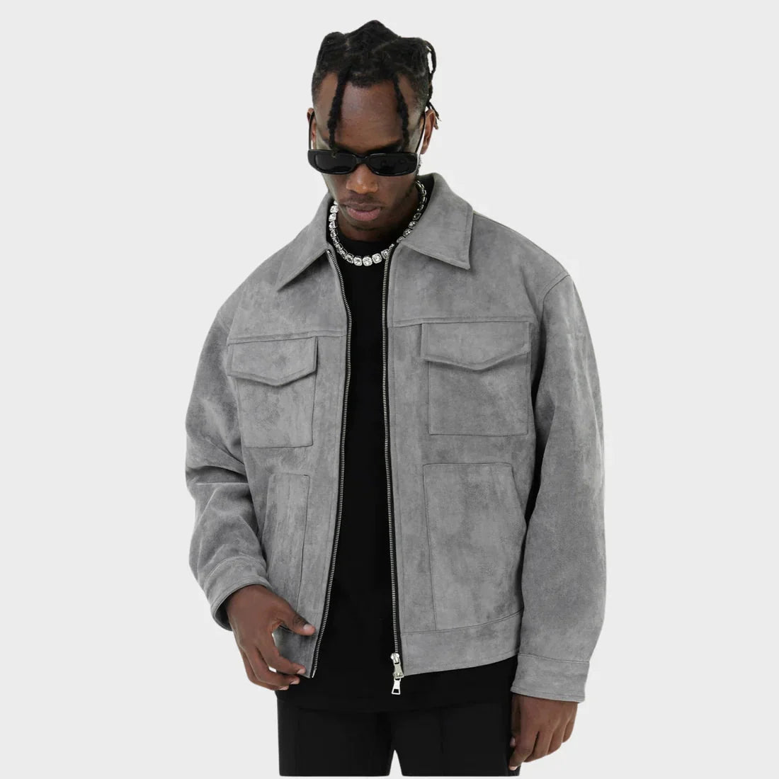 Men's Cargo Jacket with Pockets and Zip – Perfect for Autumn