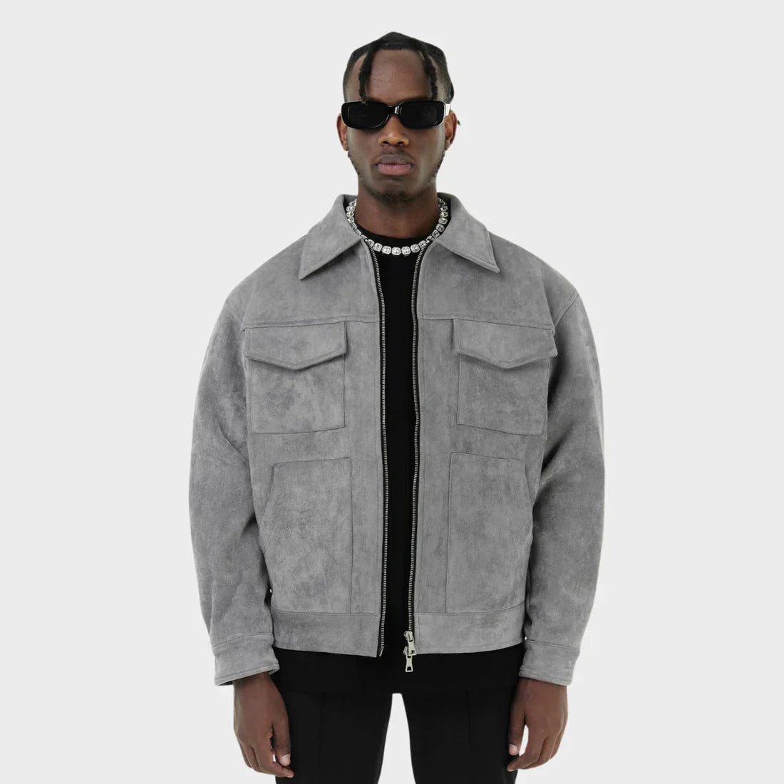 Men's Cargo Jacket with Pockets and Zip – Perfect for Autumn
