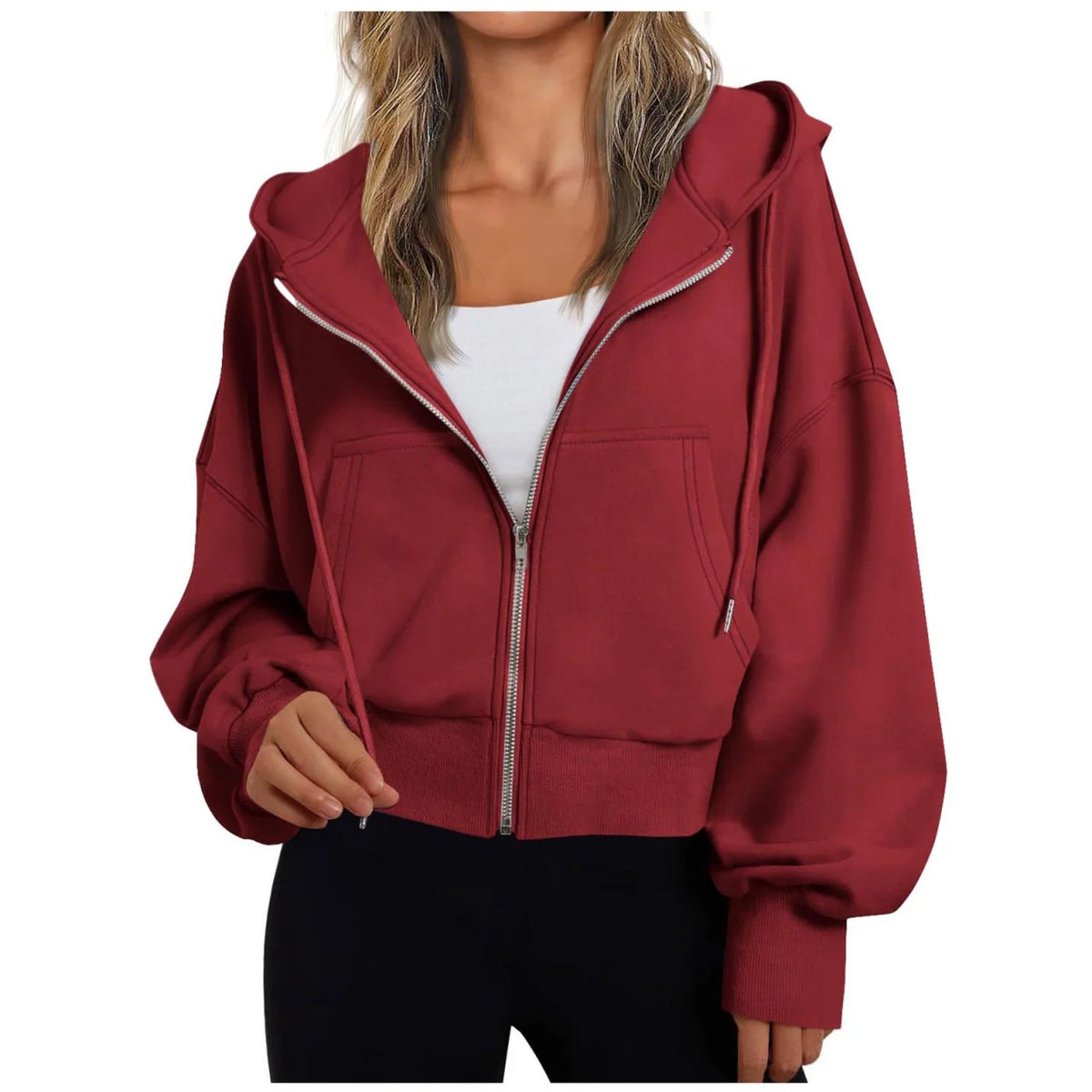 Ladies Hoodie with Zip and Hood