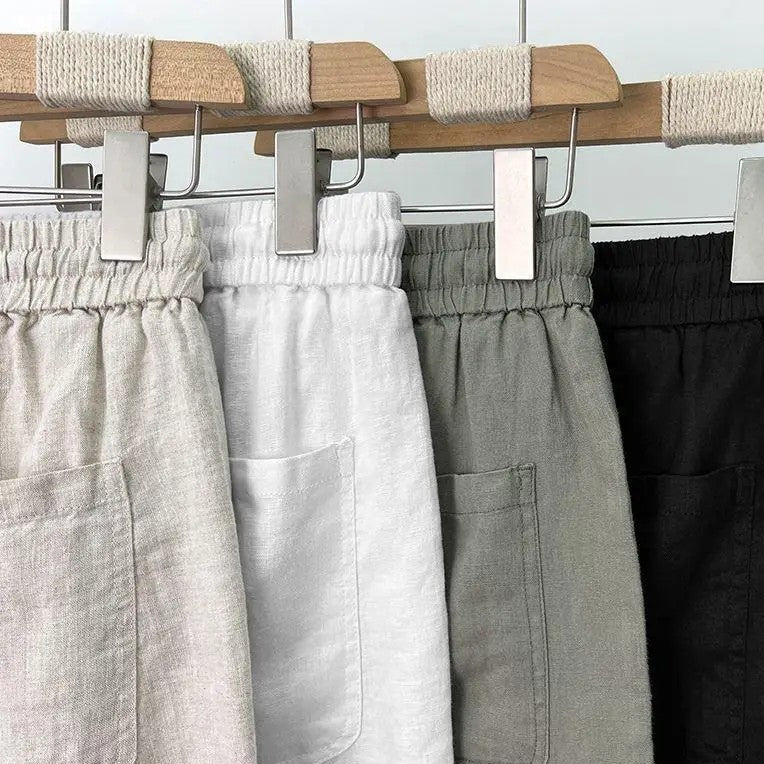 OLD MONEY Straight Fit Linen Trouser