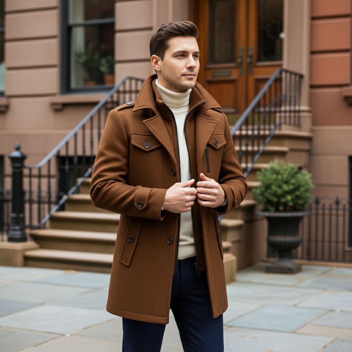 Stylish Men's Winter Coat for Warmth and Elegance