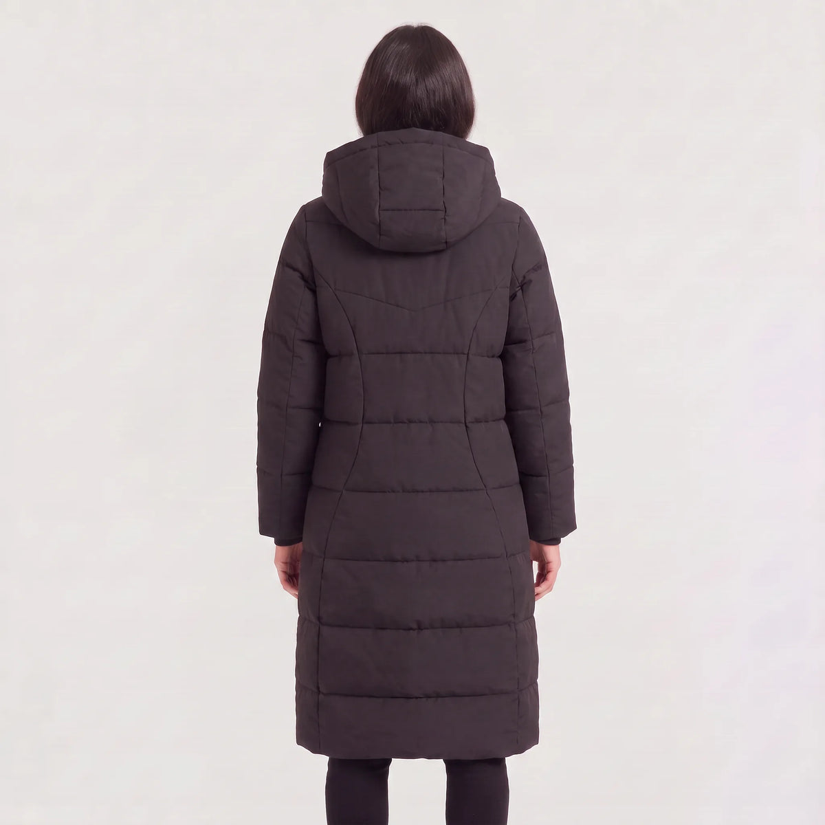 Long Women's Winter Coat Padded with Hood