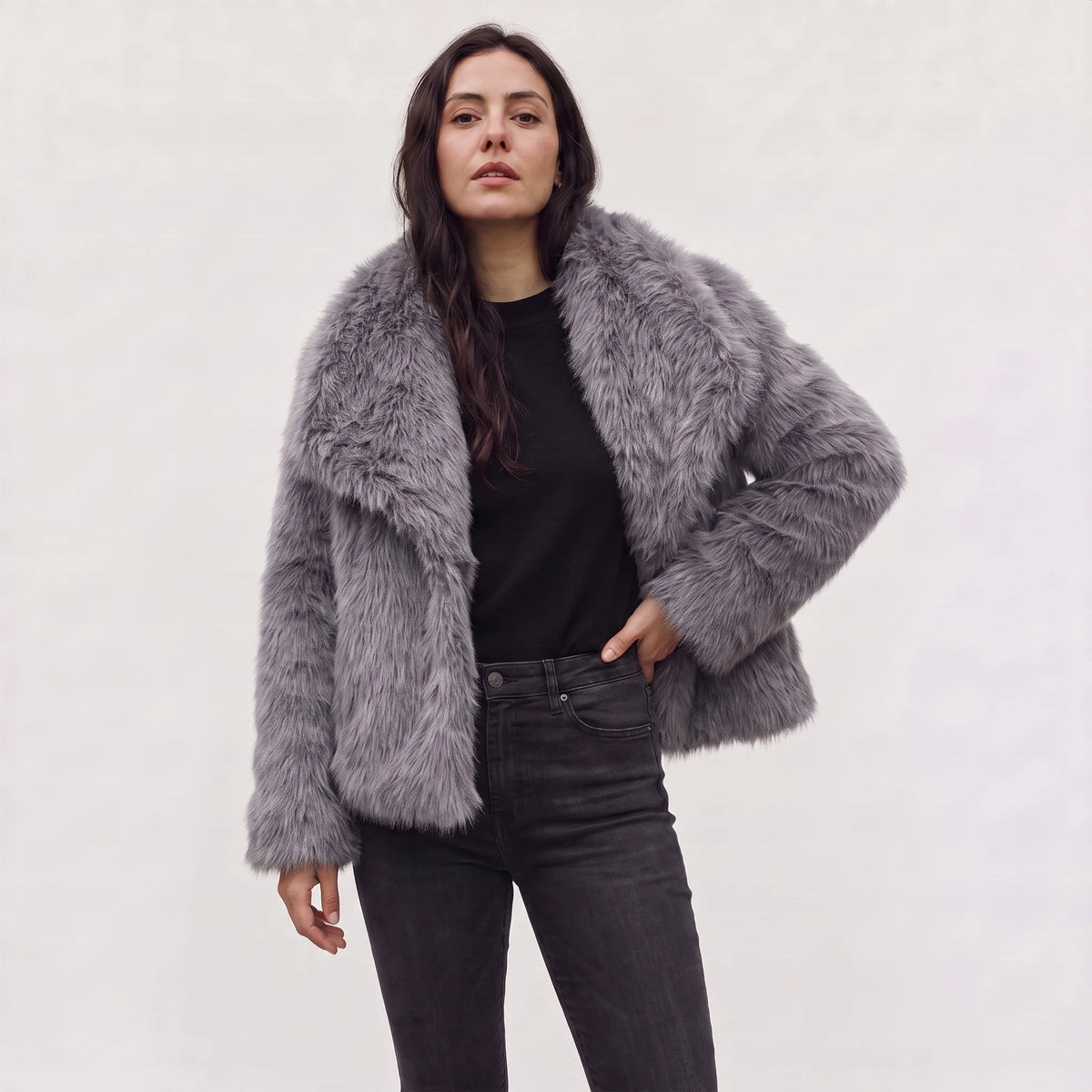 Oversized Women's Faux Fur Coat