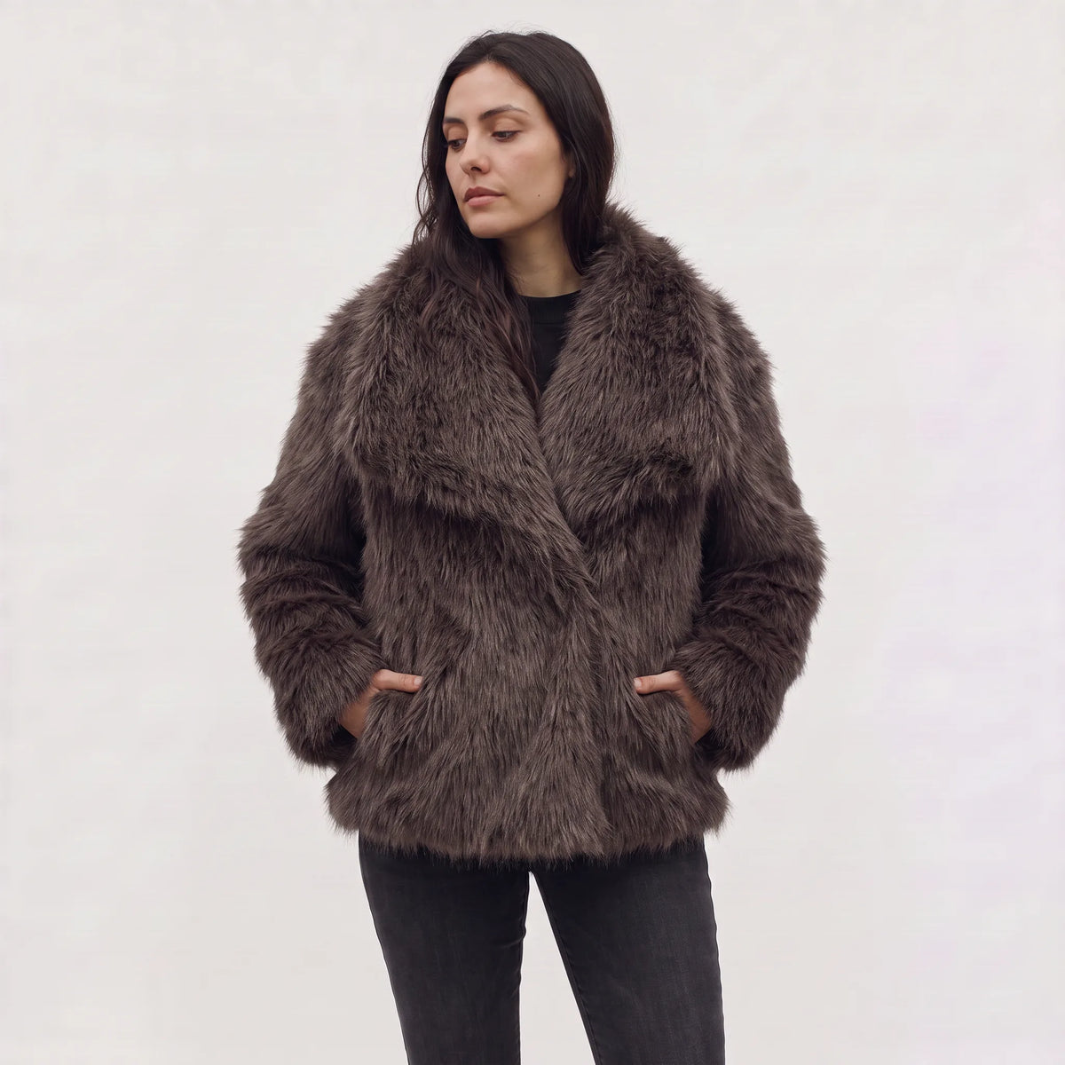 Oversized Women's Faux Fur Coat