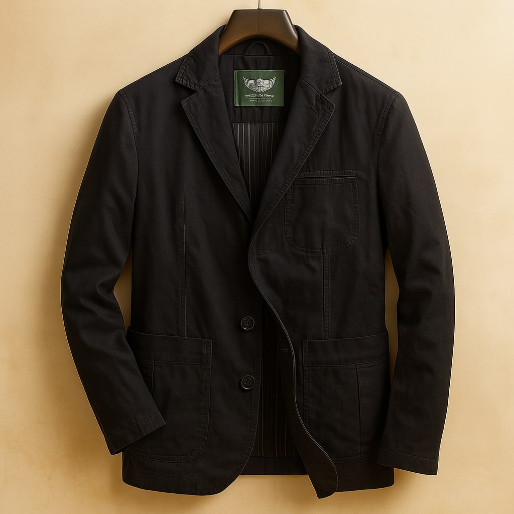 Contemporary Tailored Men's Cotton Blazer