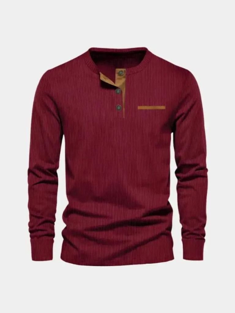 Men's Luxurious Corduroy Long Sleeve Shirt - Stylish and Comfortable Top