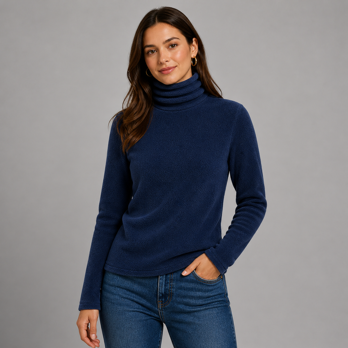 Luxurious Women's Cashmere Blend Turtleneck Sweater