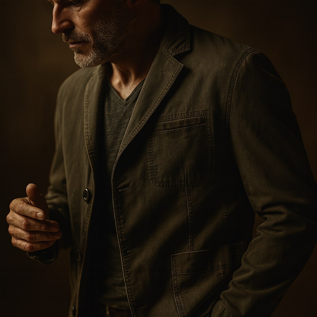 Contemporary Tailored Men's Cotton Blazer
