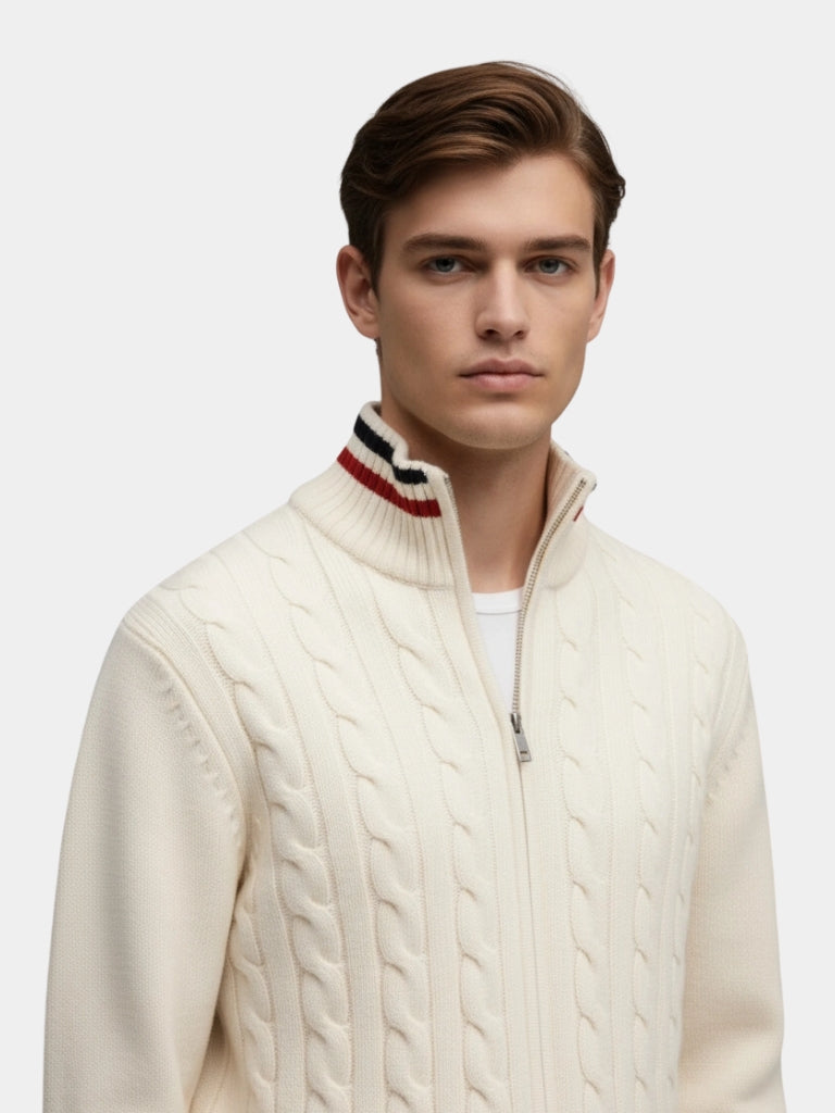 Men's Stylish Half-Zip Turtleneck Pullover