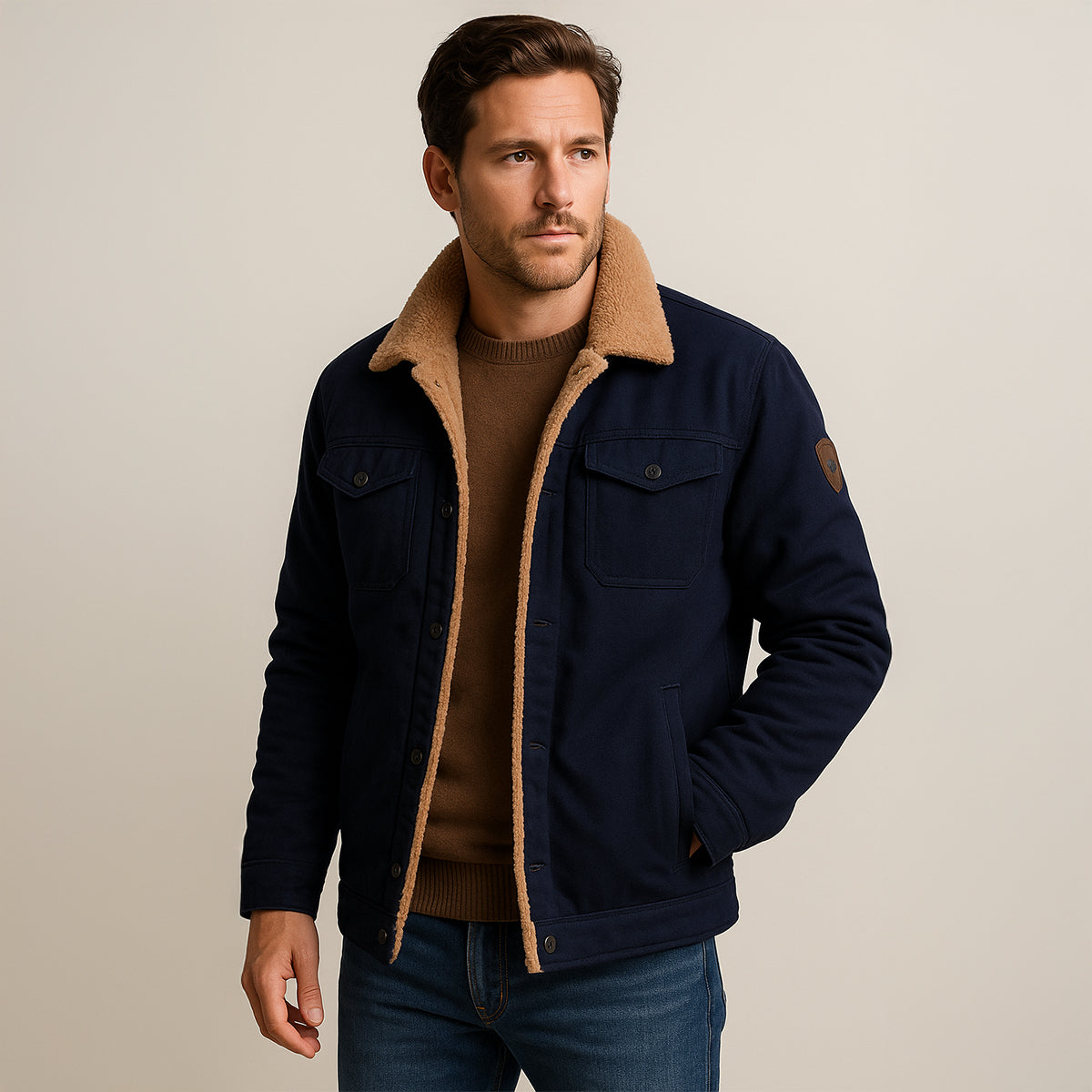 Cozy Fleece-Lined Men's Winter Jacket