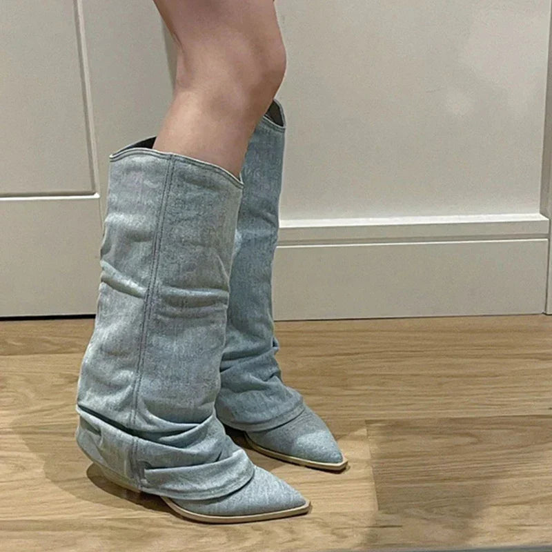 Margie Ruched Slouchy Knee-High Boots