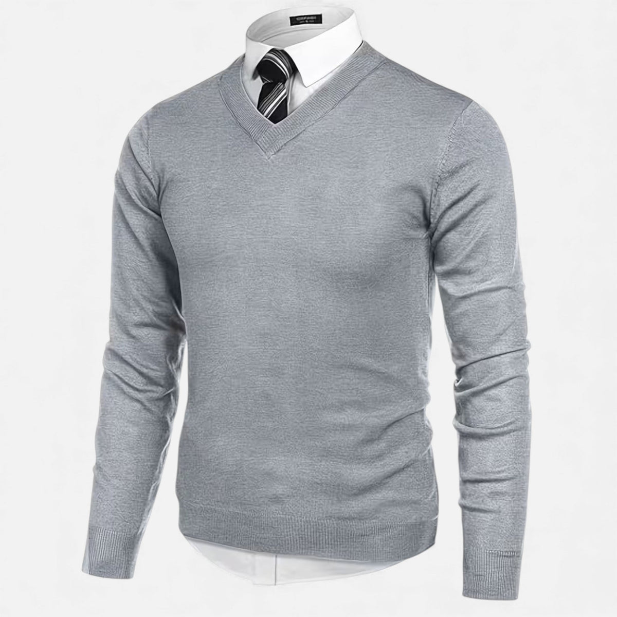 Stylish Men's V-Neck Knit Pullover