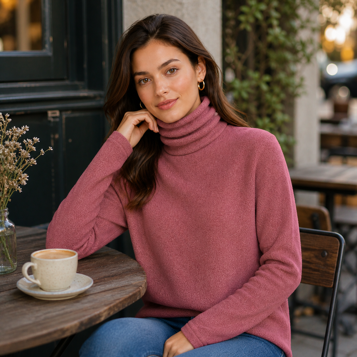 Luxurious Women's Cashmere Blend Turtleneck Sweater