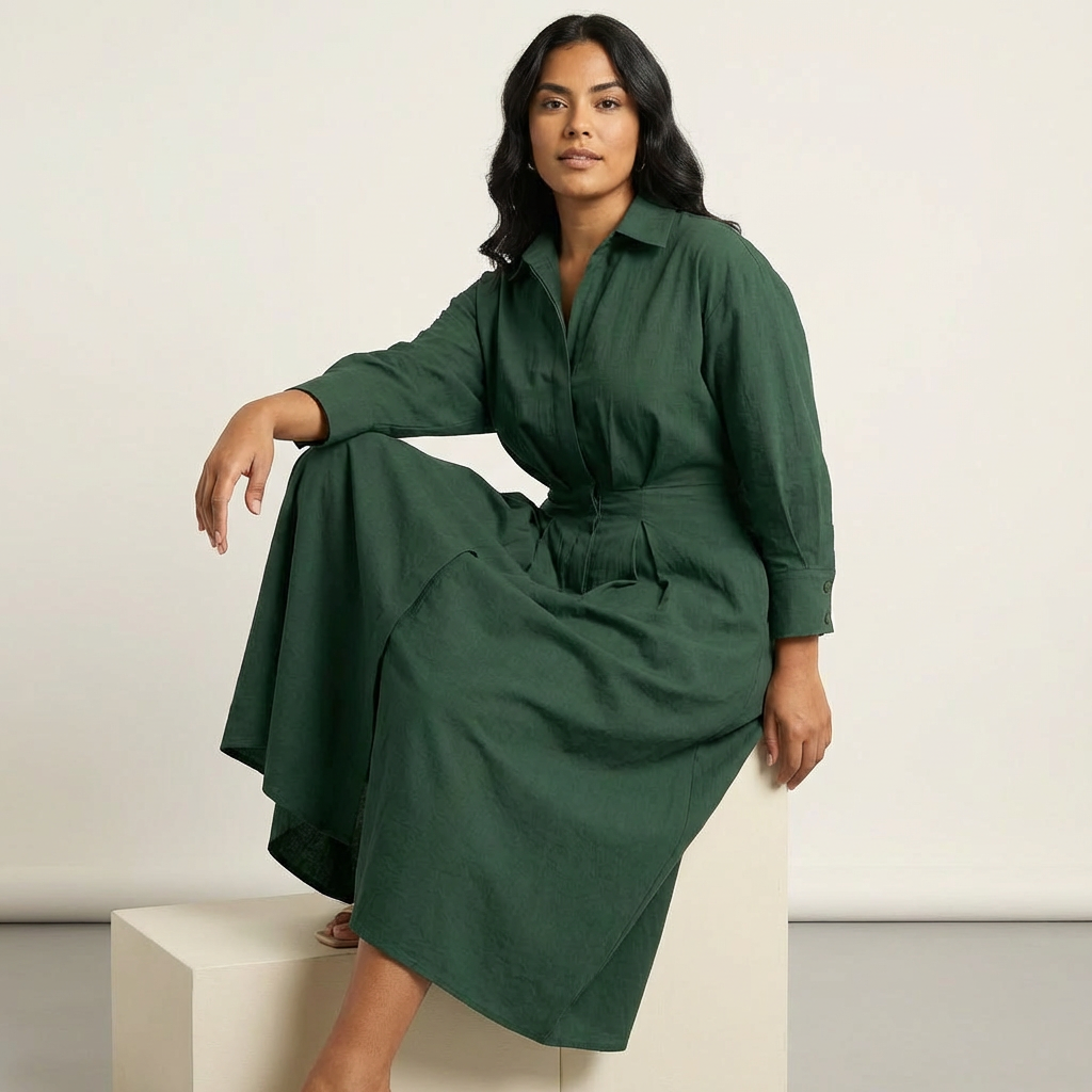 Ladies' Maxi Blouse Dress Tailored