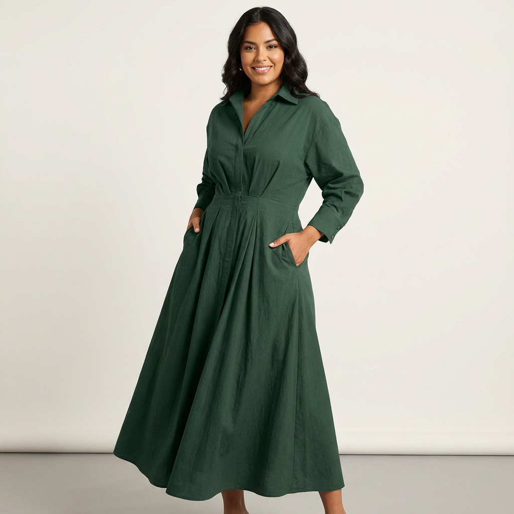 Ladies' Maxi Blouse Dress Tailored