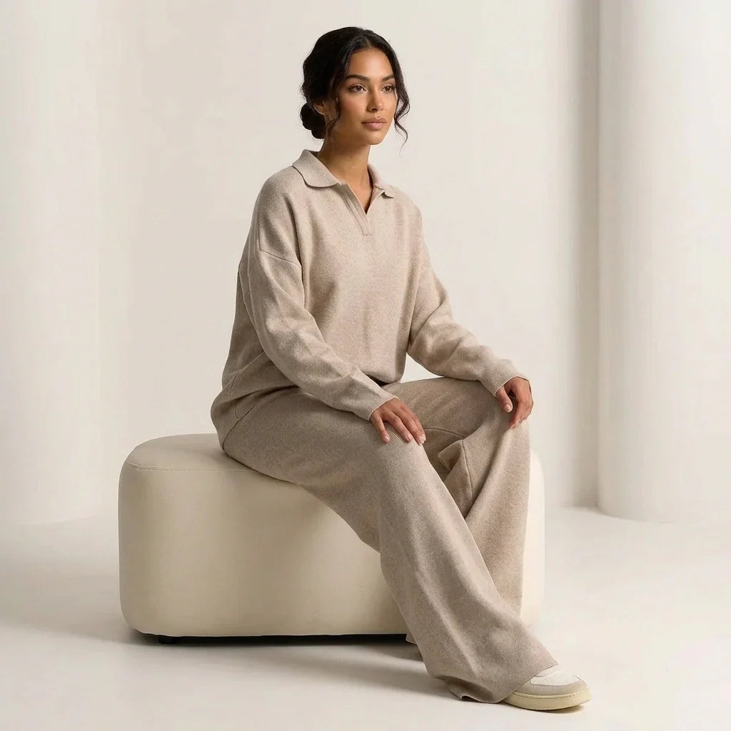 Co-ord Set Ladies Loungewear Top and Trousers