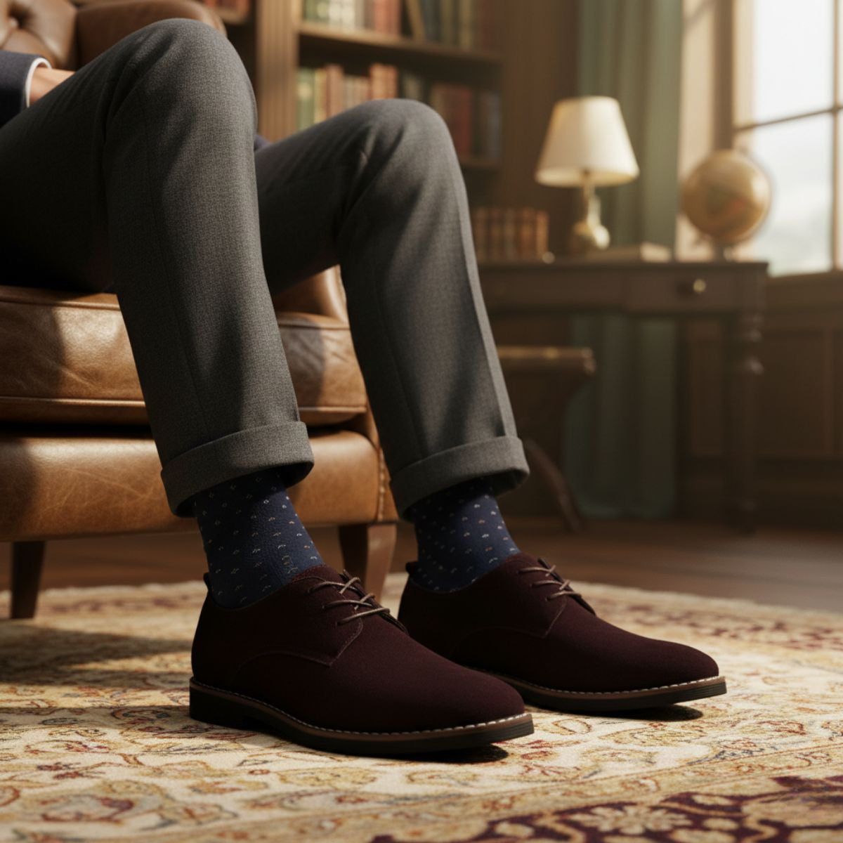 Suede Oxford Shoes for Men