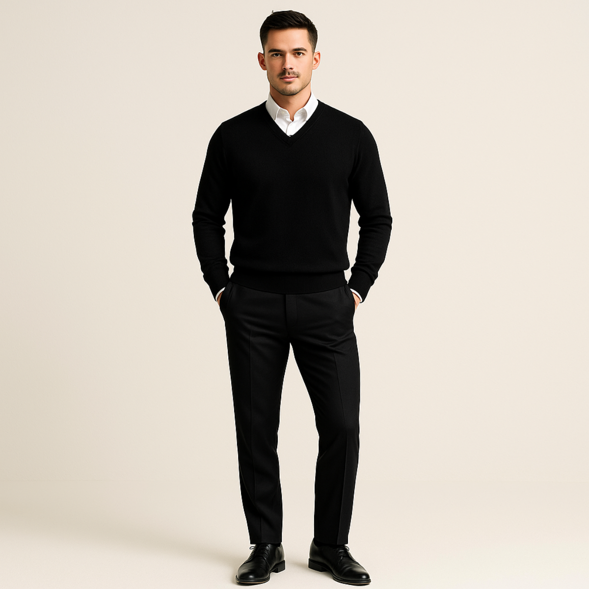 Luxurious Men's Wool Sweater - Elegant Design
