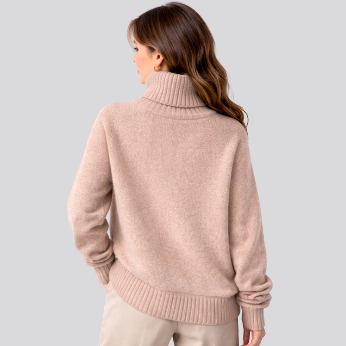 Cozy Women's Merino Wool Turtleneck Sweater