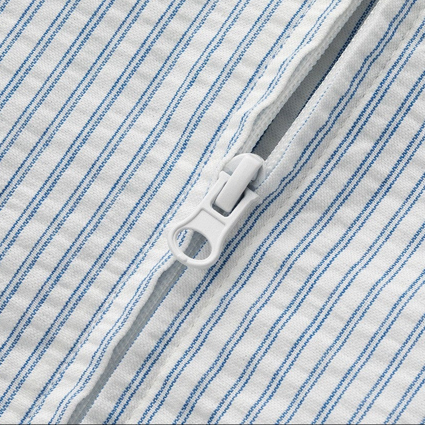 Nantucket Striped Zip-Up Long Sleeve