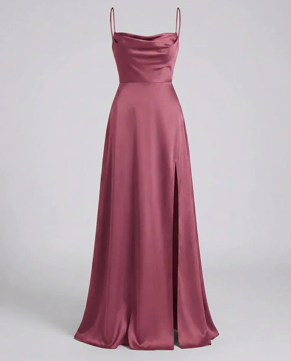 Maxi Dress with Split and Straps for Women