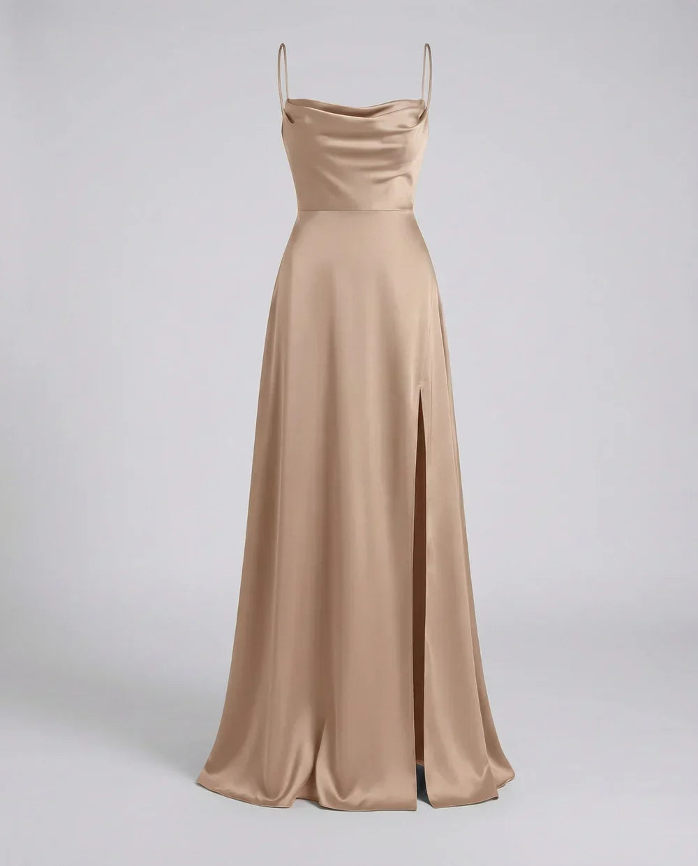 Maxi Dress with Split and Straps for Women