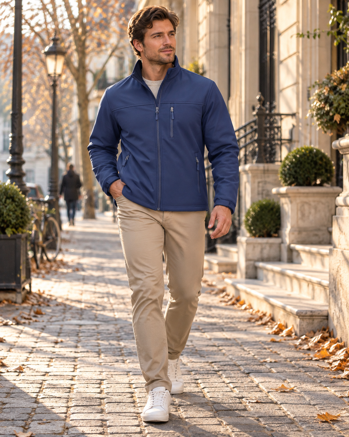 Men's Gavin Softshell Jacket – Waterproof, Windproof, Fleece-Lined with Zipper