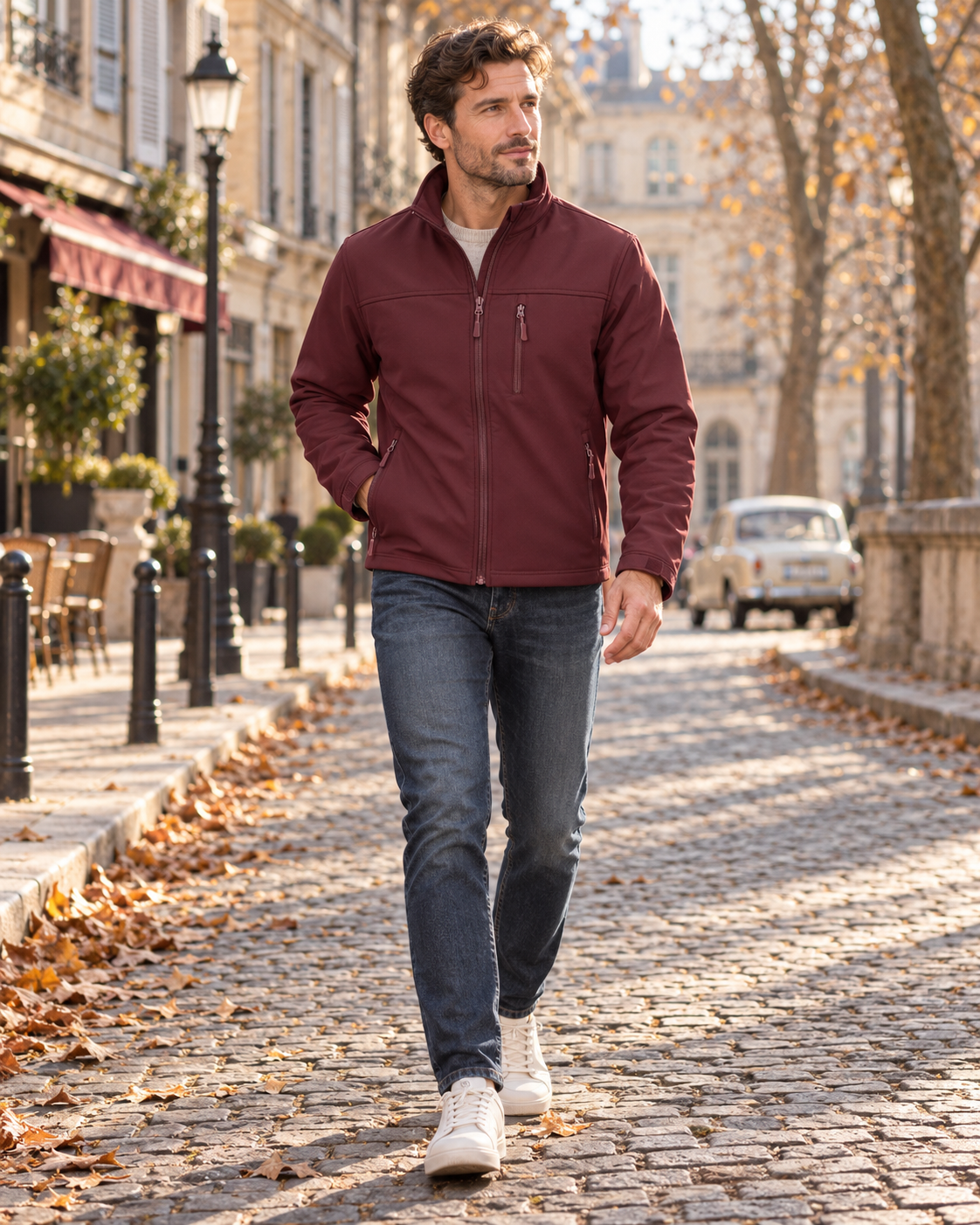 Men's Gavin Softshell Jacket – Waterproof, Windproof, Fleece-Lined with Zipper