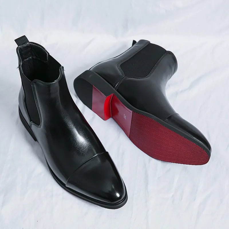 Men's Chelsea Boots Premium Leather Comfortable for Daily Use