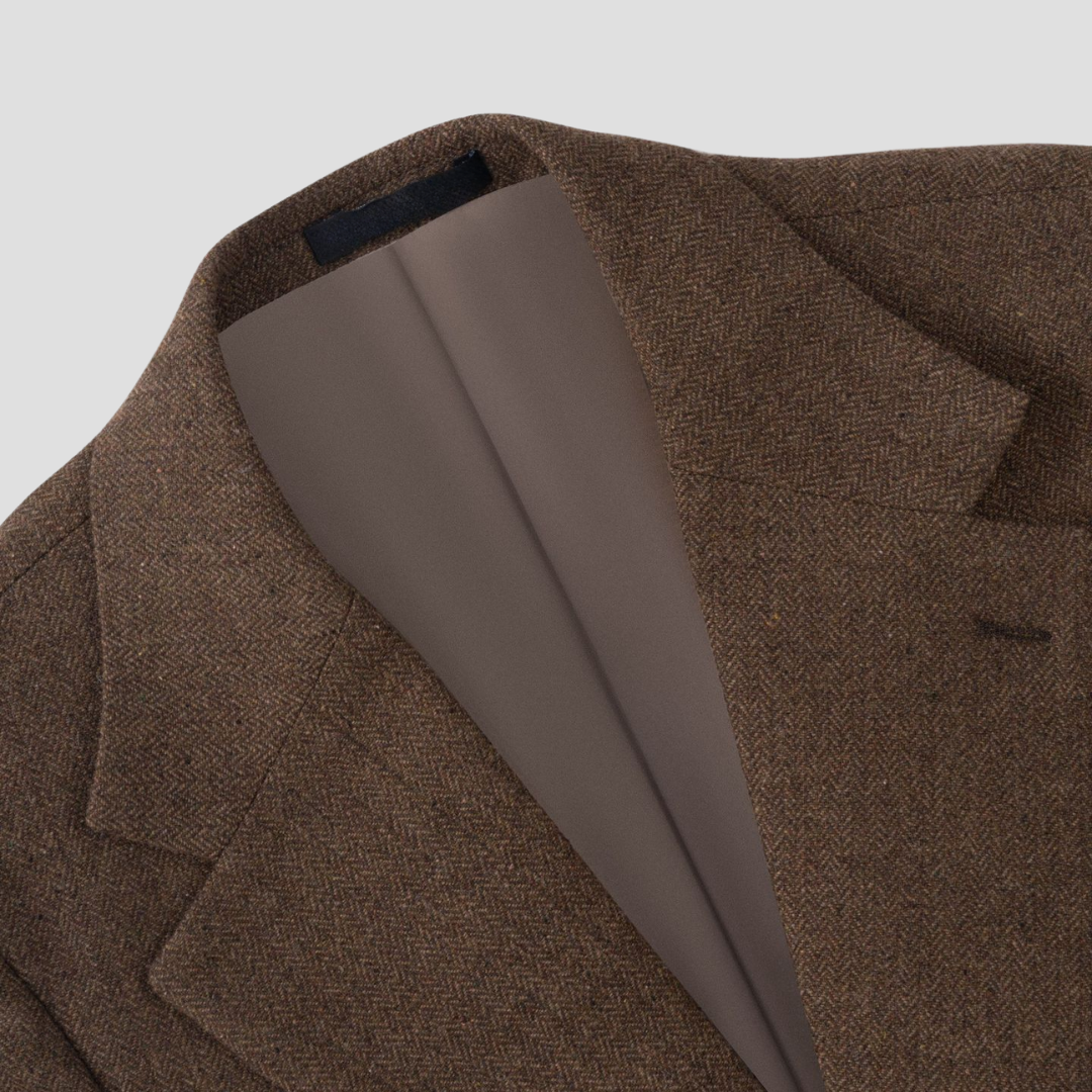 Men's Slim Fit Three-Colour Suit in Mixed Fabric with Coordinated Waistcoat