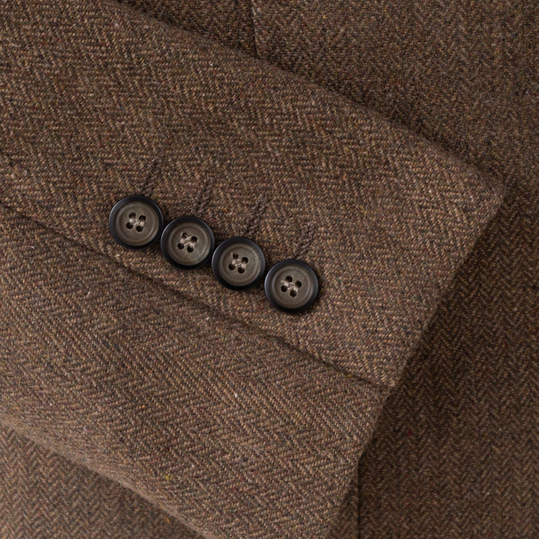 Men's Slim Fit Three-Colour Suit in Mixed Fabric with Coordinated Waistcoat