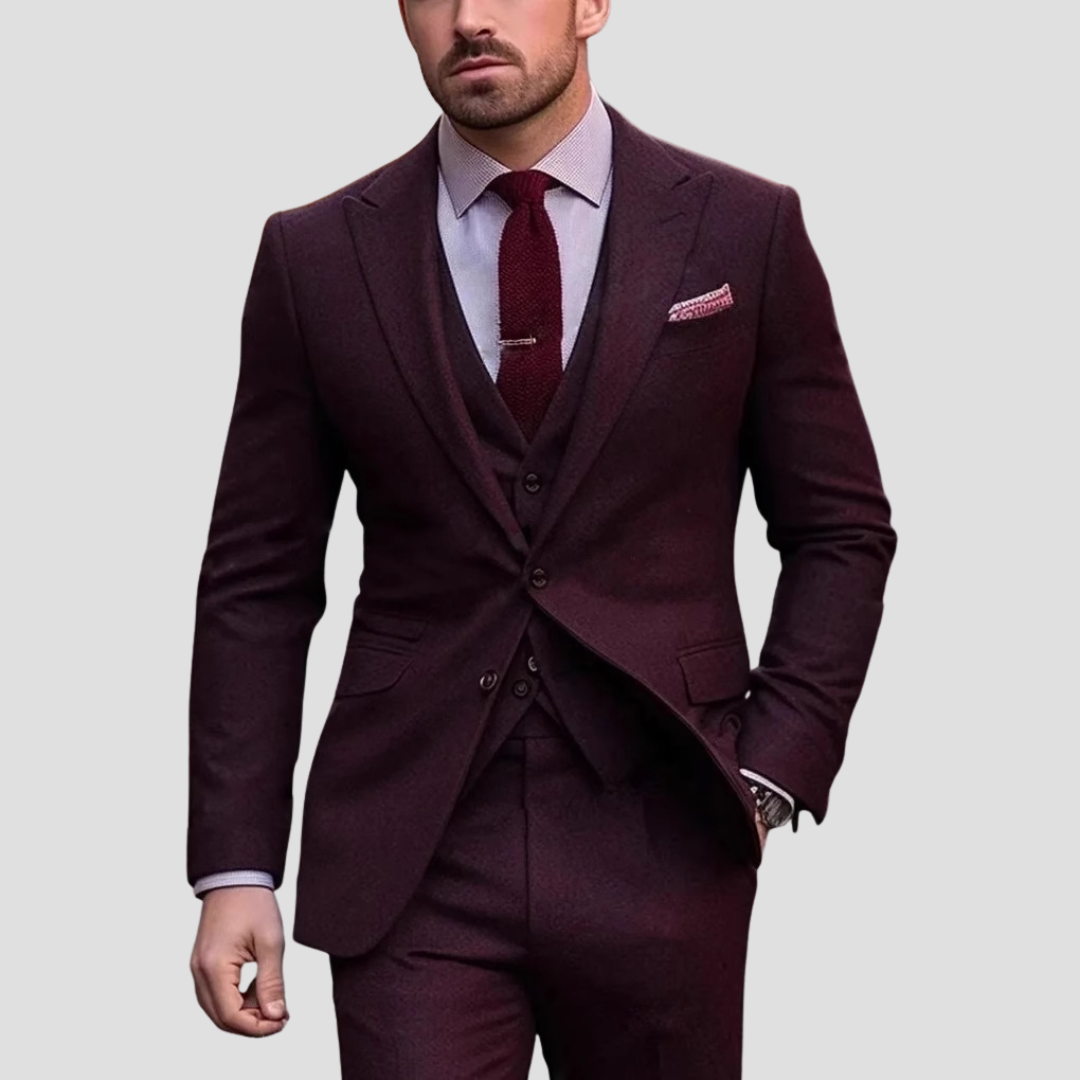 SLIM FIT THREE-COLOUR SUIT FOR MEN