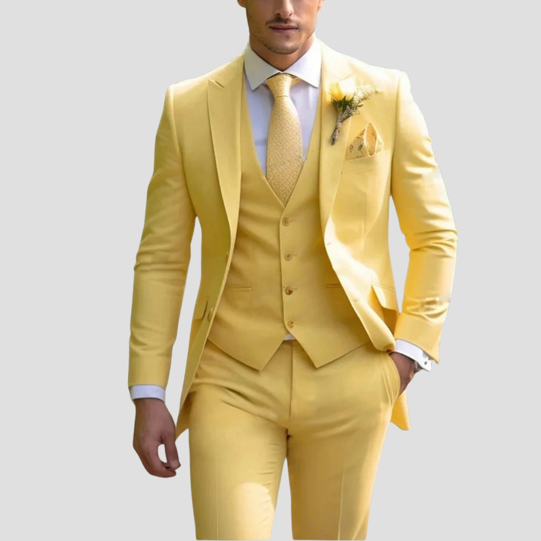 SLIM FIT THREE-COLOUR SUIT FOR MEN