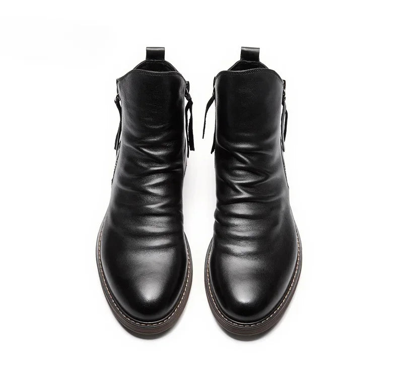 Classic Handcrafted Men's Chelsea Boots - Comfortable Pull-On Design