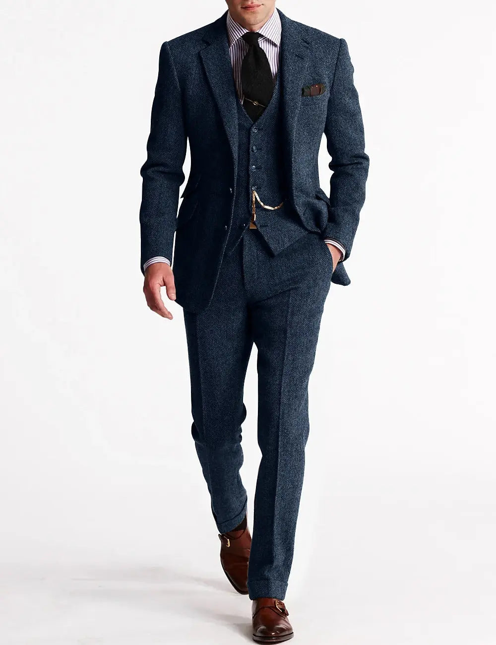 TWEED THREE-PIECE SUIT FOR MEN