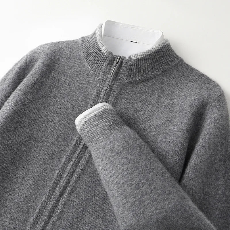Men's Lightweight Zip-Front Sweater | Cozy Warmth and Comfort