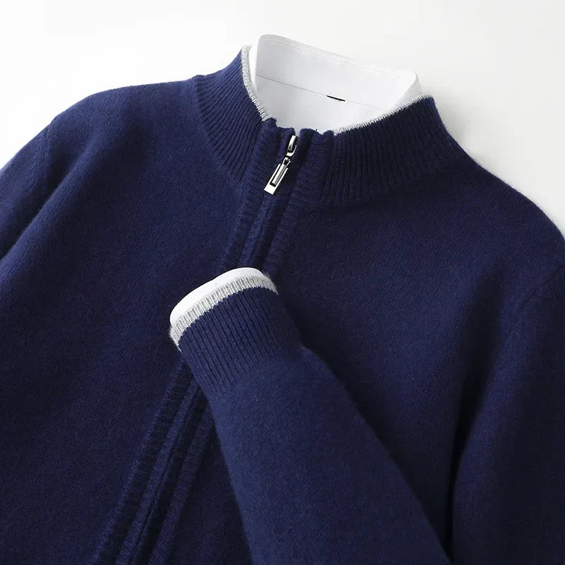 Men's Lightweight Zip-Front Sweater | Cozy Warmth and Comfort