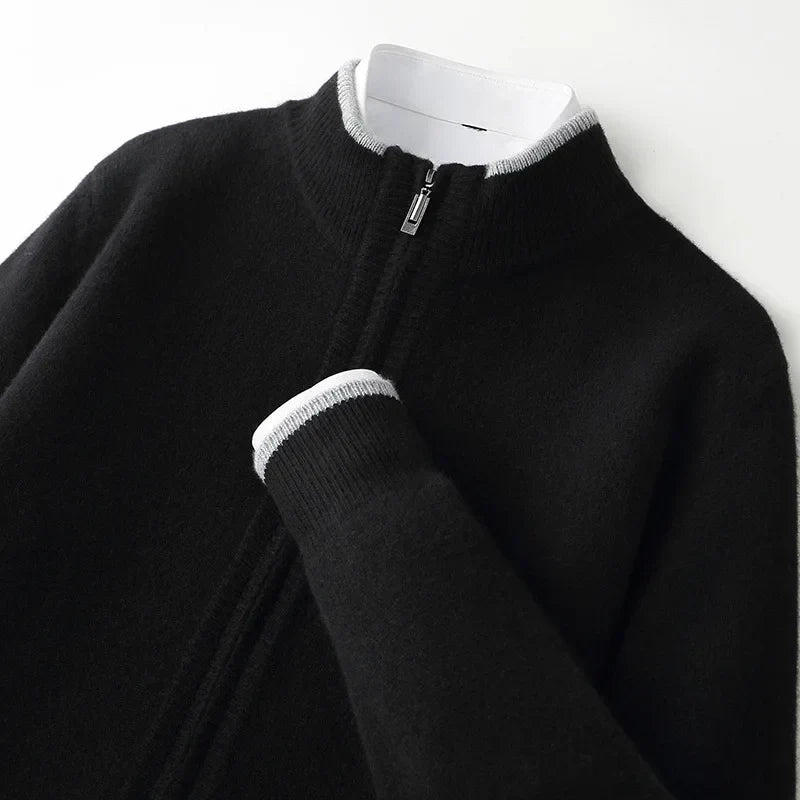 Men's Lightweight Zip-Front Sweater | Cozy Warmth and Comfort