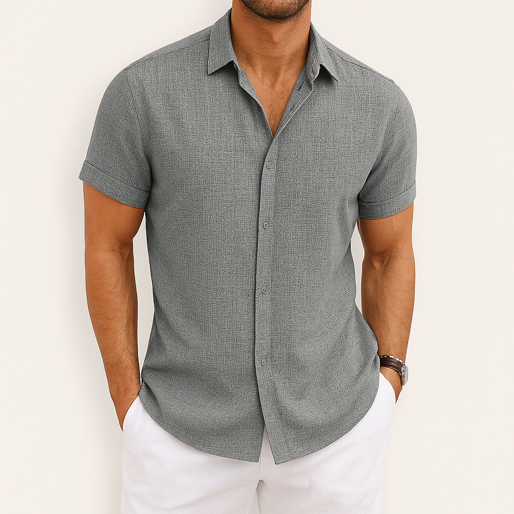 Boris – Men's Short-Sleeved Shirt with Summer Comfort