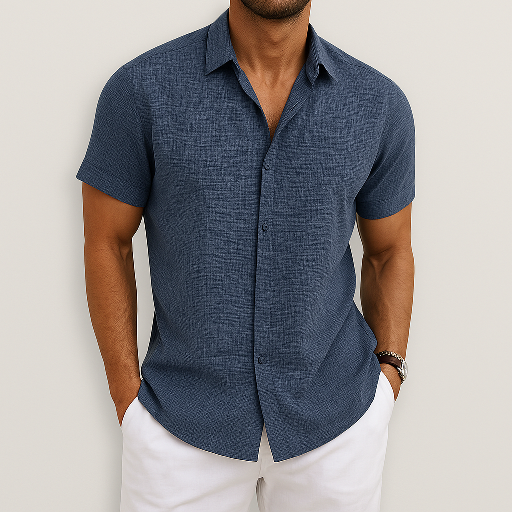 Boris – Men's Short-Sleeved Shirt with Summer Comfort