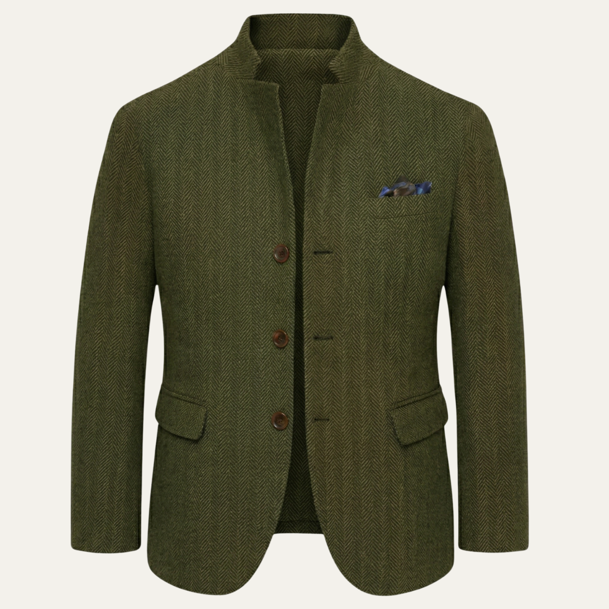 Timeless Men's Wool Tweed Blazer Jacket - Single Breasted