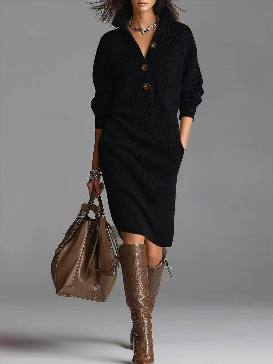 Antoinette | Chic Collared Button-Up Dress